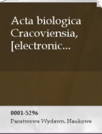 Acta Biologica Cracoviensia Series Botanica