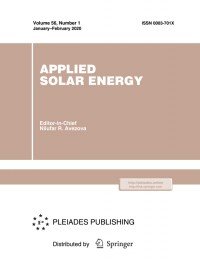 Applied Solar Energy (English translation of Geliotekhnika)