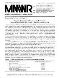 MMWR. Morbidity and mortality weekly report